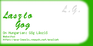 laszlo gog business card